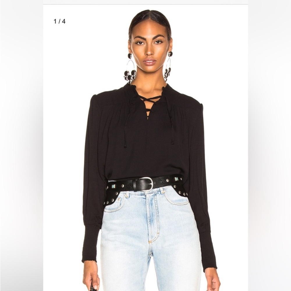 Frame Lace up Blouse